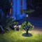 Solar Bird Bath with Lotus Leaf Bowl, Planter and Weatherproof Lamp